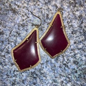 Kendra Scott Alexandra earrings in purple & gold